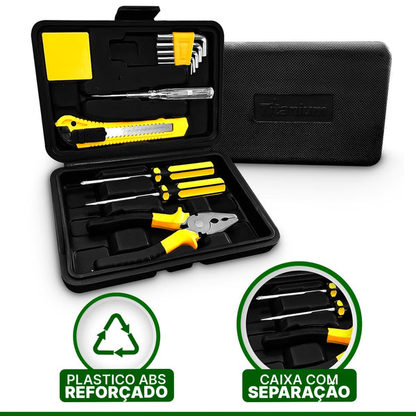 Jogo Kit De Ferramentas 11 Peças Titanium